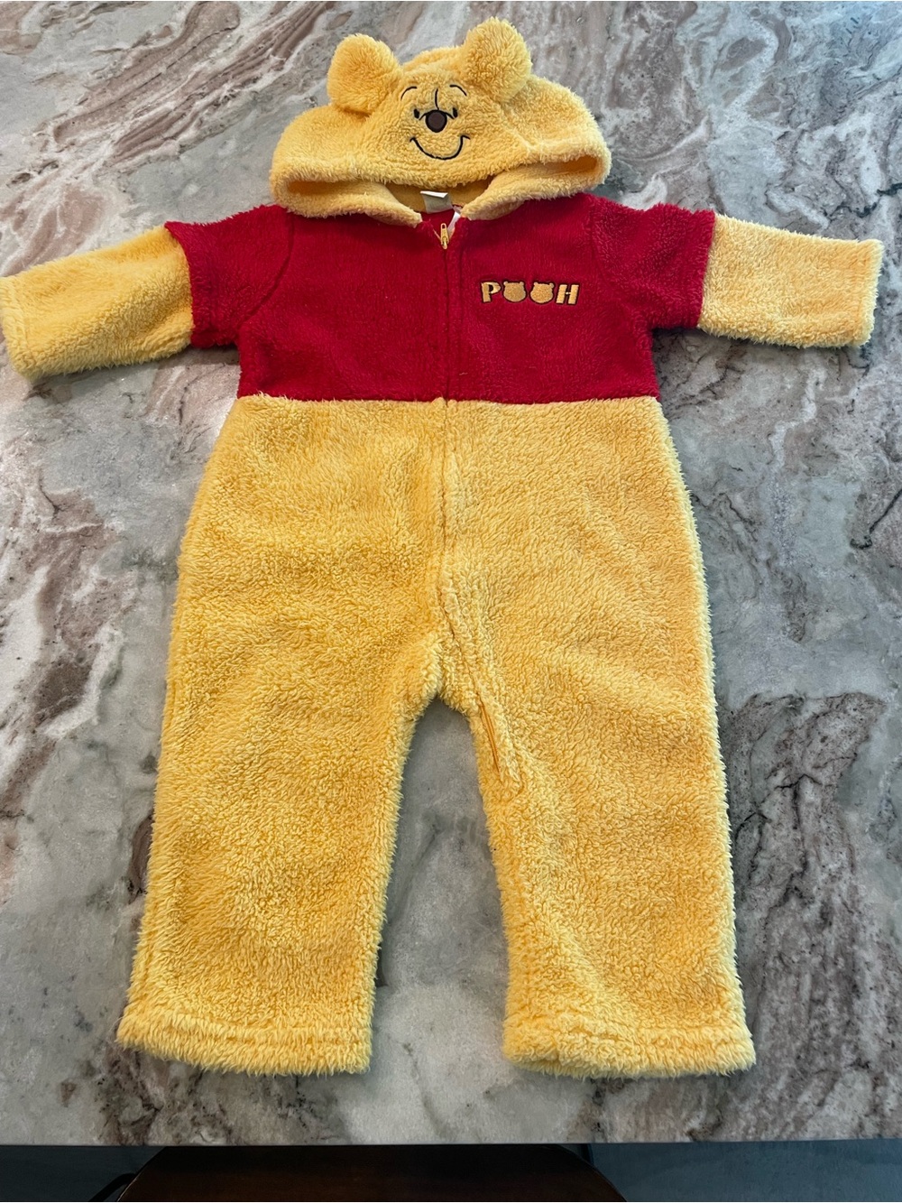 Winnie the pooh Disney baby zip up jumper costume Fleece Size 18 Months